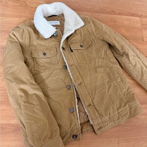 Calvin Klein Tan Corduroy Sherpa Jacket